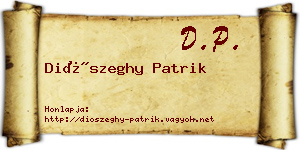 Diószeghy Patrik névjegykártya